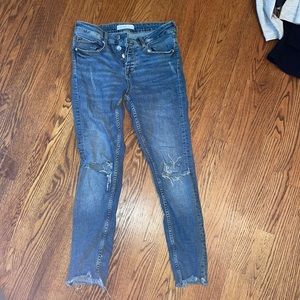 Zara ripped skinny jeans